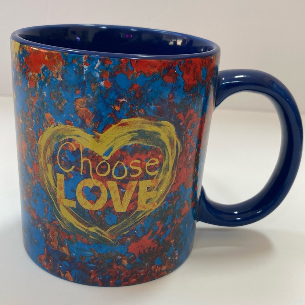 Like NEW Penzeys Colorful 'Choose Love' Heart Design Coffee Vote 2022 Mug